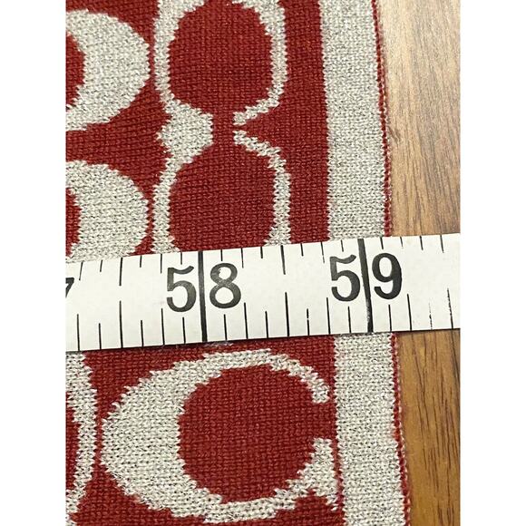 Ladies Women’s COACH Signature Scarf Reversible - Picture 6 of 7